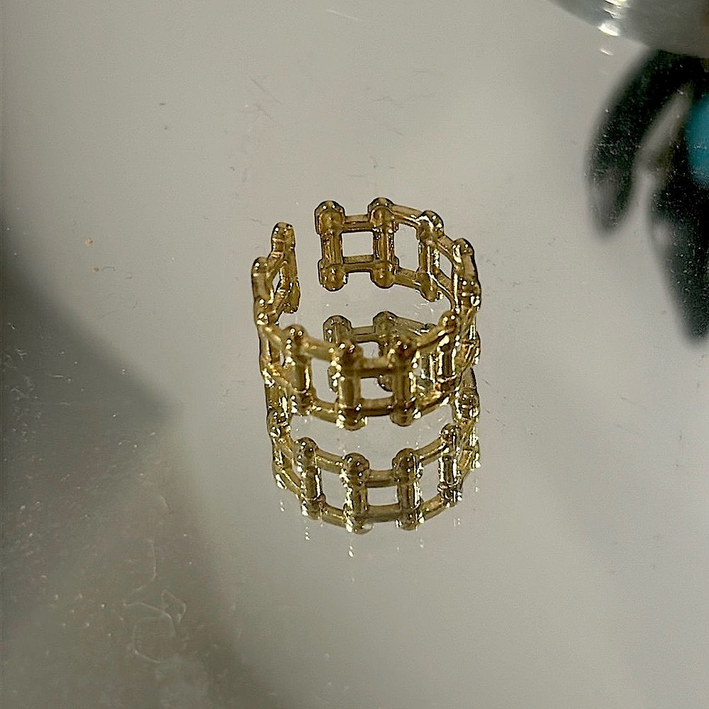 Elegant 18k gold ring, waterproof jewelry,sweat proof,tarnish free,adjustable